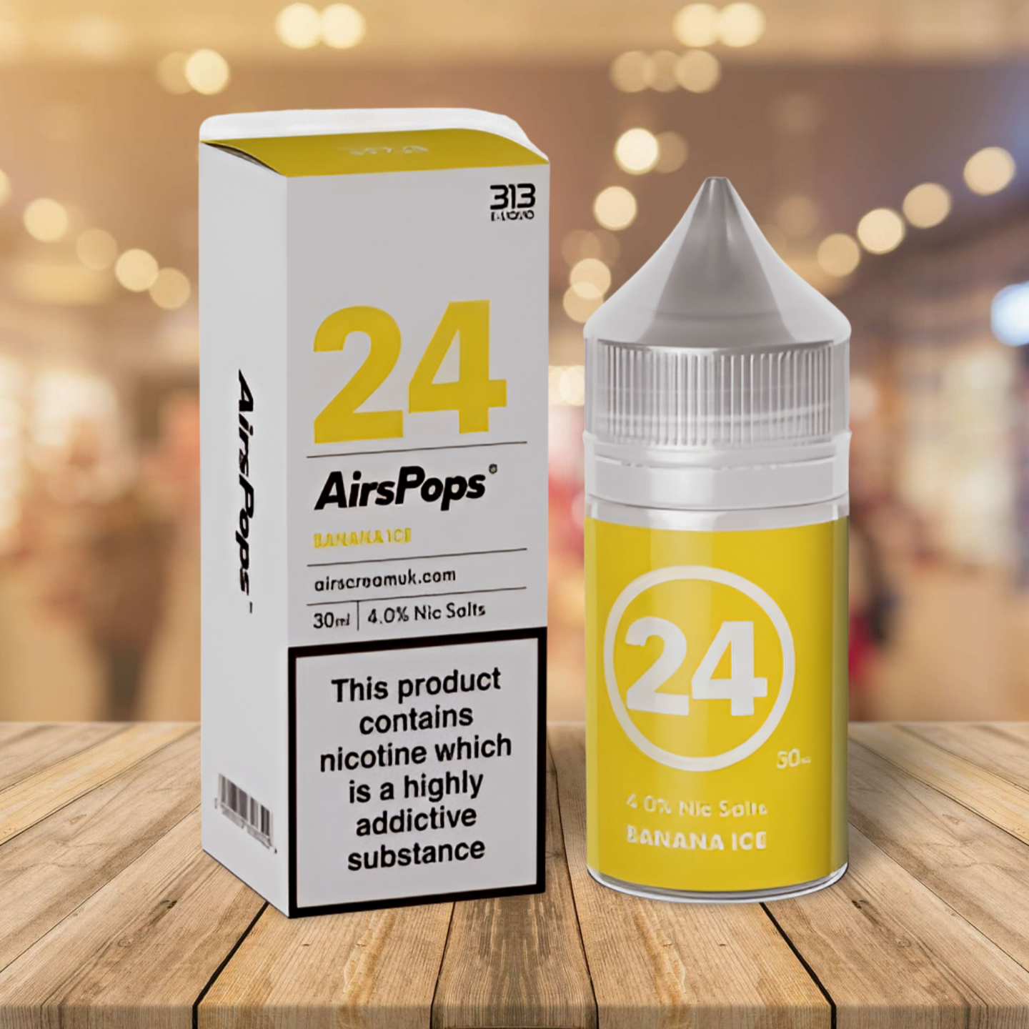 AirsPops 313 Nic Salts E-Liquid 30ml - Banana Ice