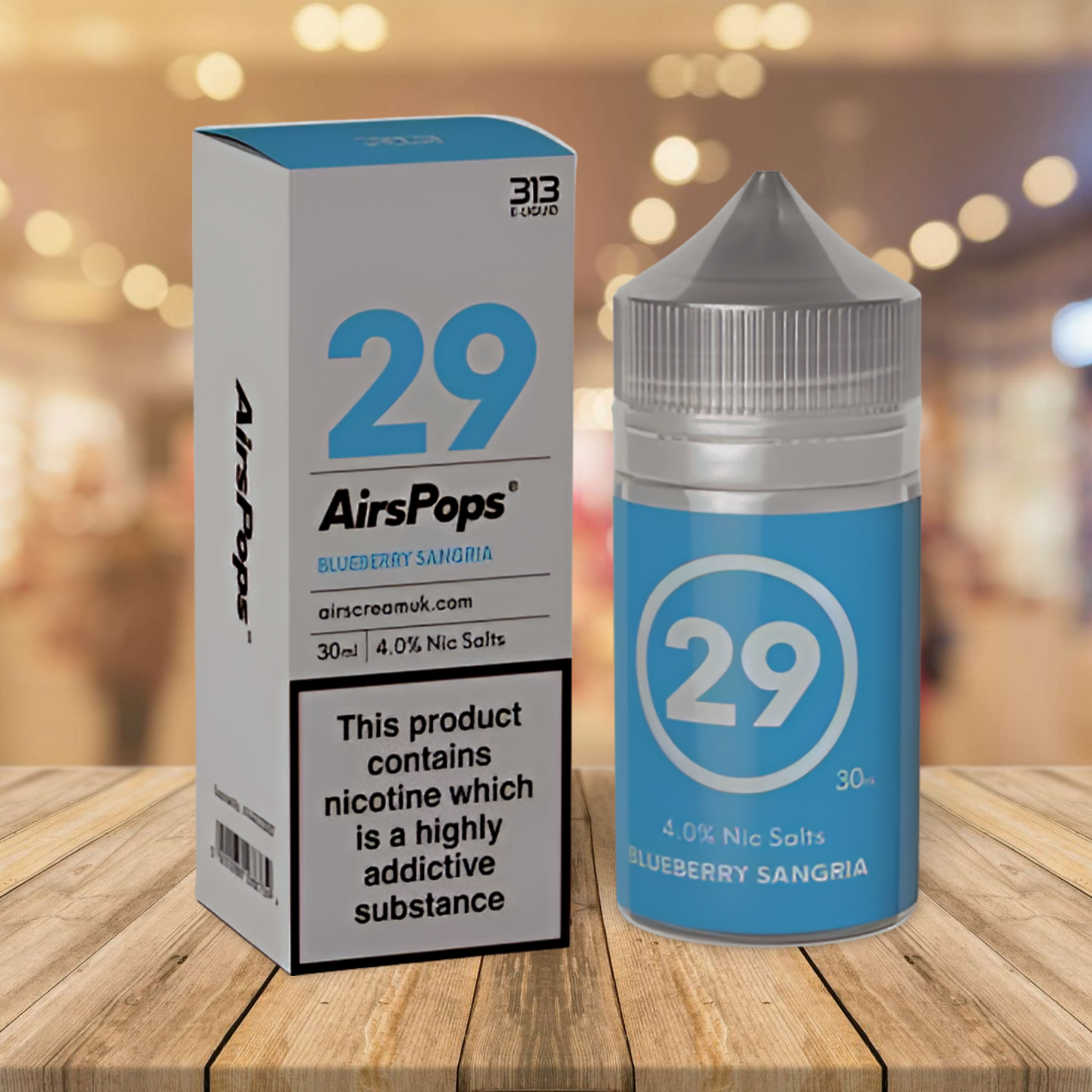 AirsPops 313 Nic Salts E-Liquid 30ml - Blueberry Sangria