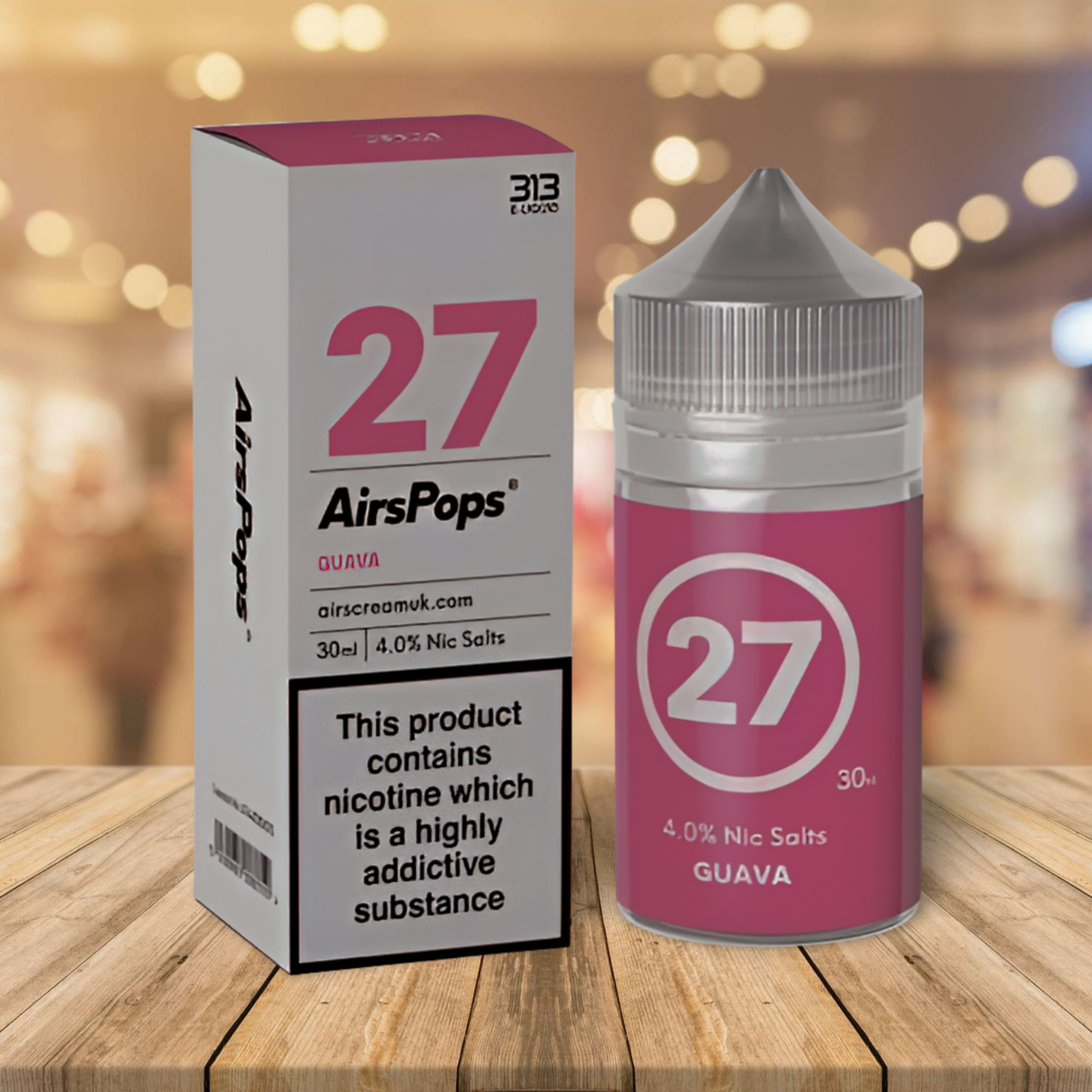 AirsPops 313 Nic Salts E-Liquid 30ml - Guava