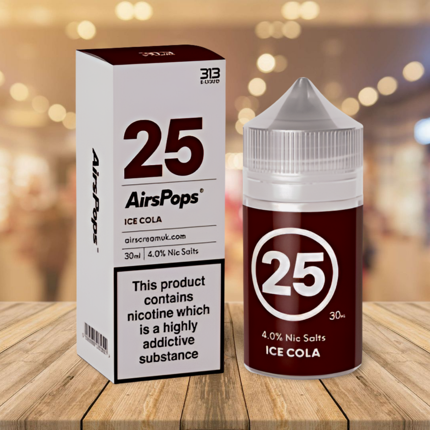 AirsPops 313 Nic Salts E-Liquid 30ml - Ice Cola