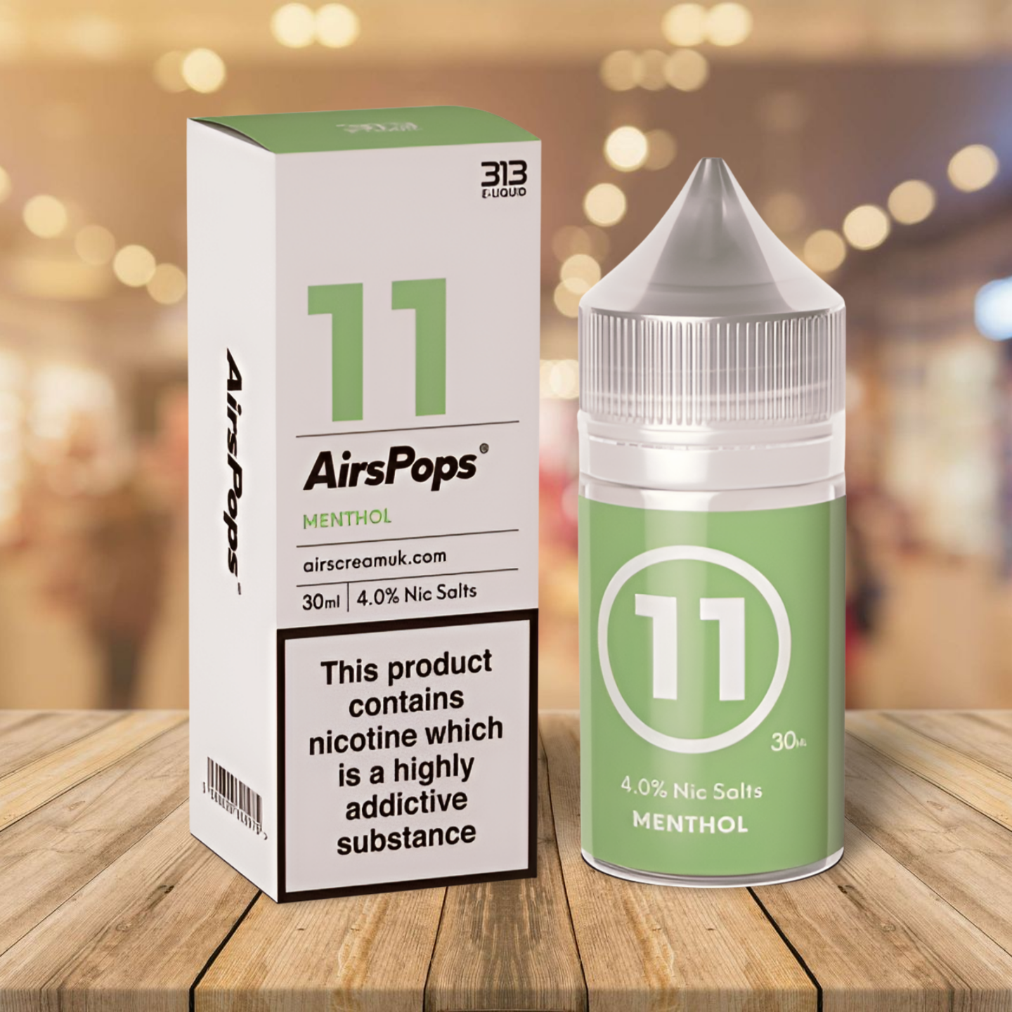 AirsPops 313 Nic Salts E-Liquid 30ml - Menthol