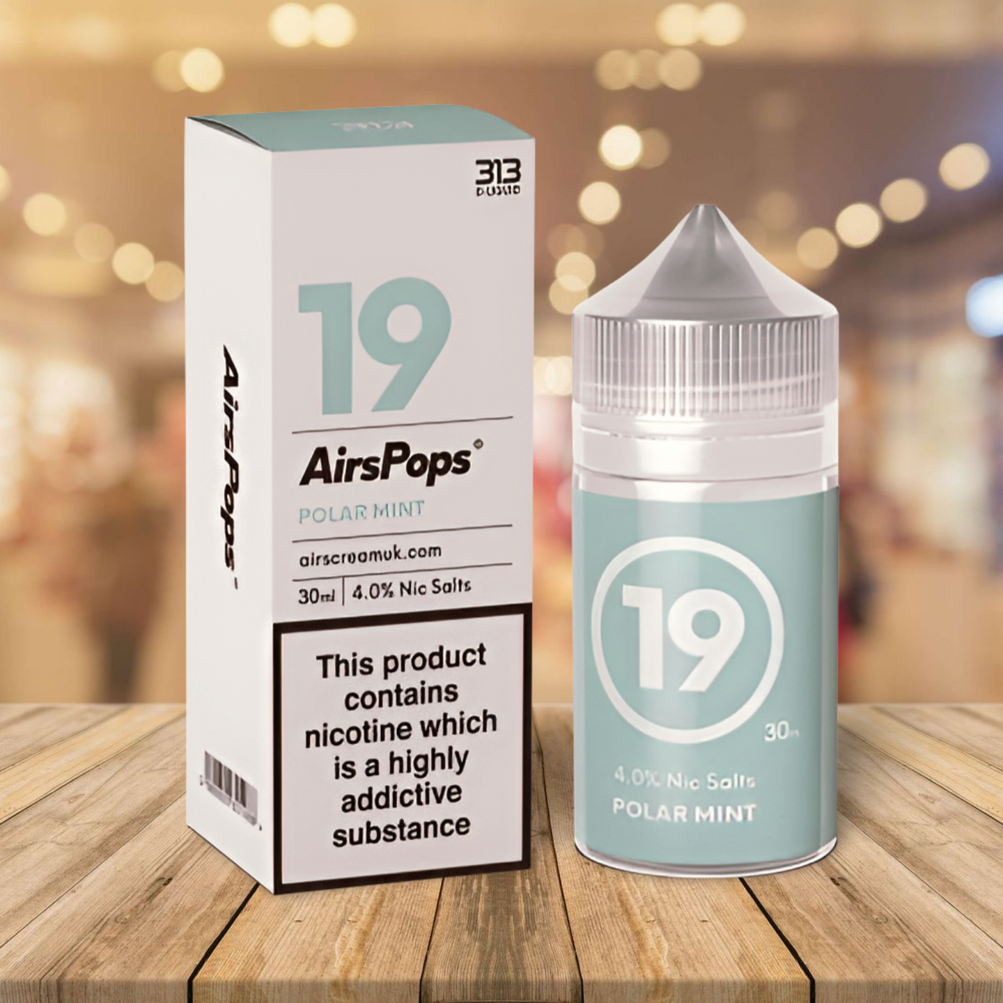 AirsPops 313 Nic Salts E-Liquid 30ml - Polar Mint