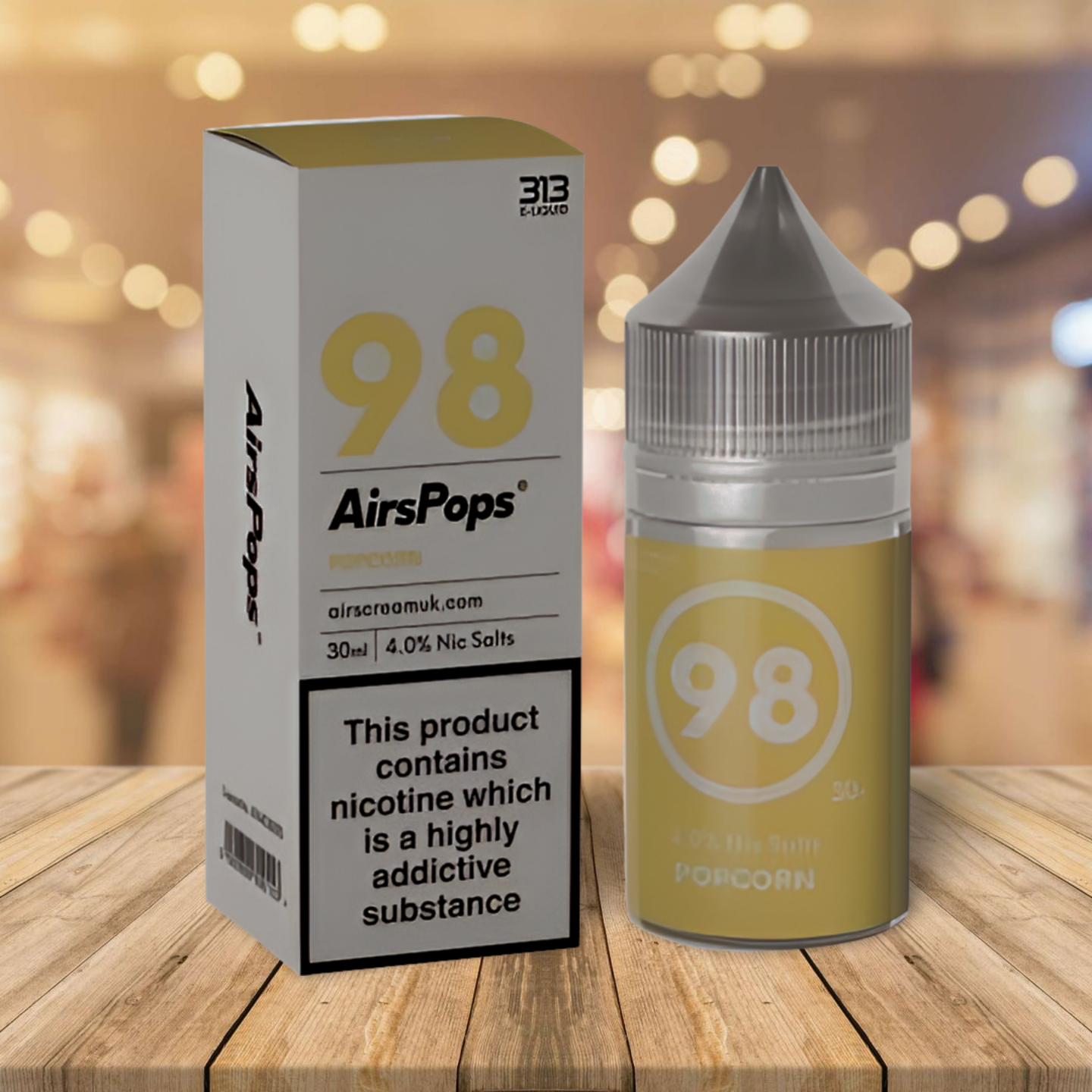 AirsPops 313 Nic Salts E-Liquid 30ml - Popcorn