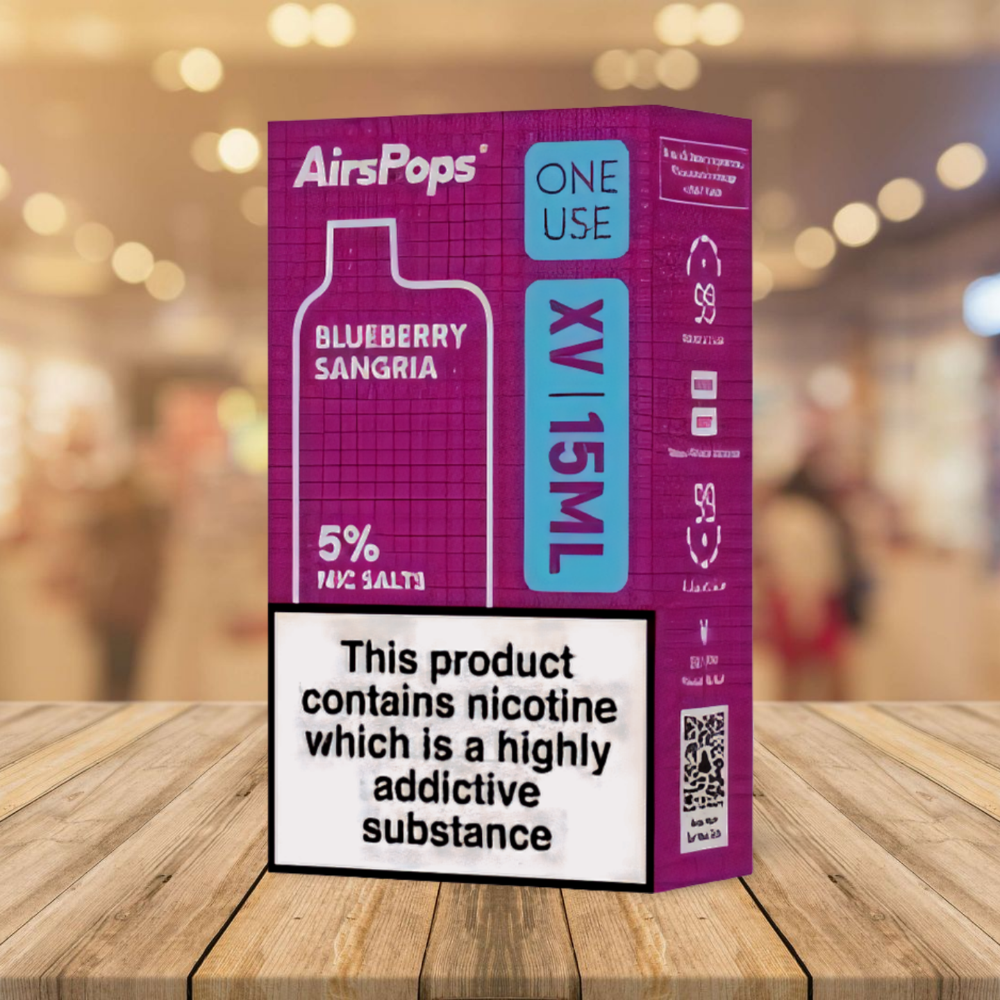 AirsPops One Use XV 15ml - Blueberry Sangria