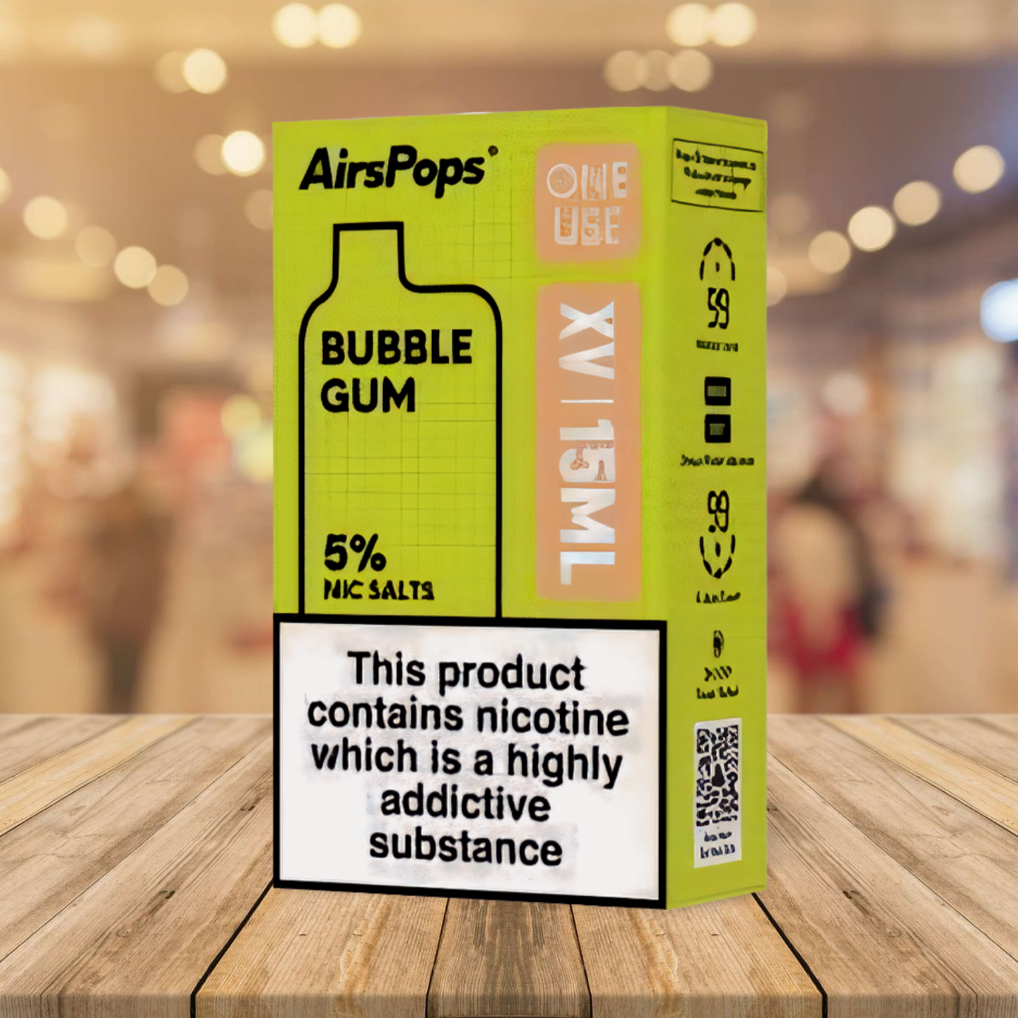 AirsPops One Use XV 15ml - Bubblegum