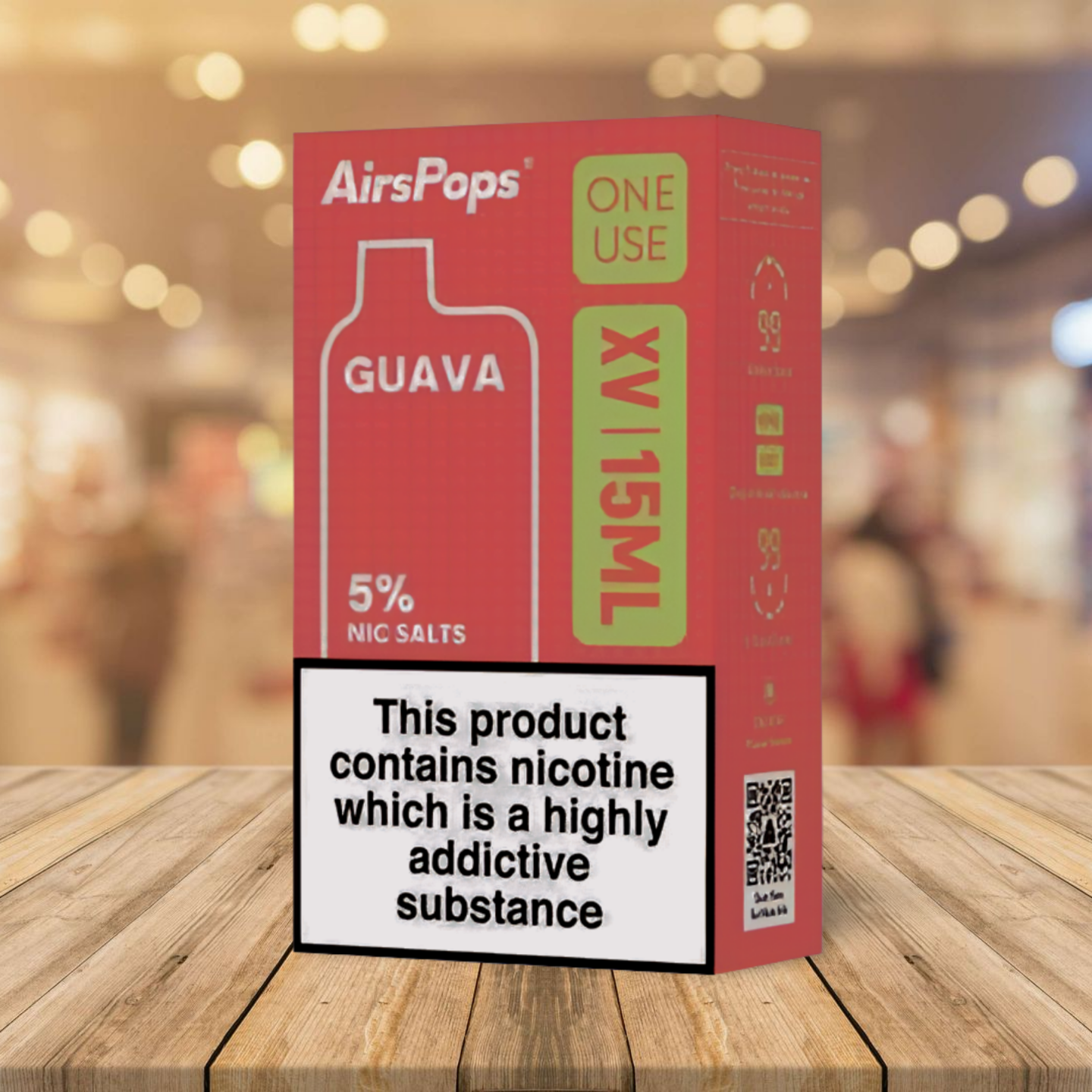 AirsPops One Use XV 15ml - Guava