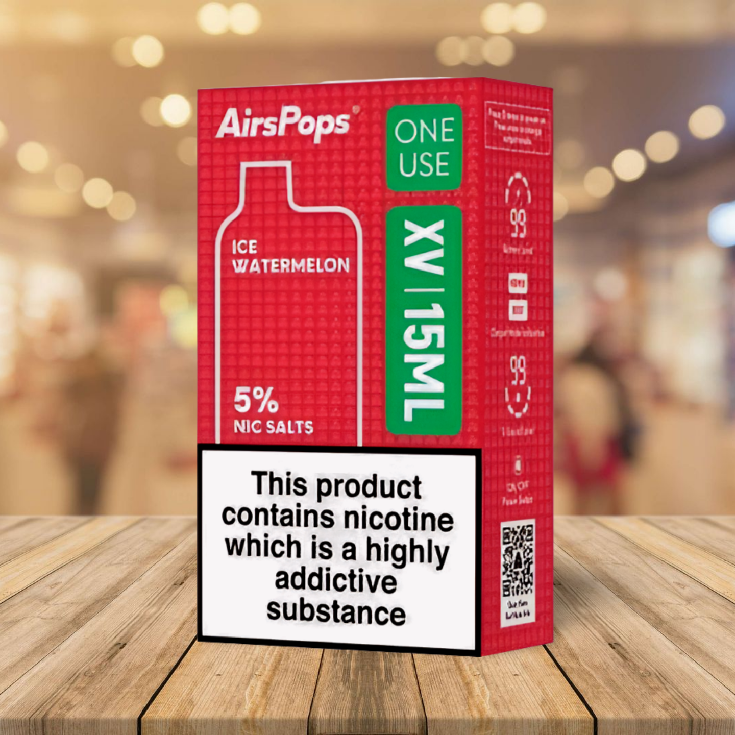 AirsPops One Use XV 15ml - Ice Watermelon