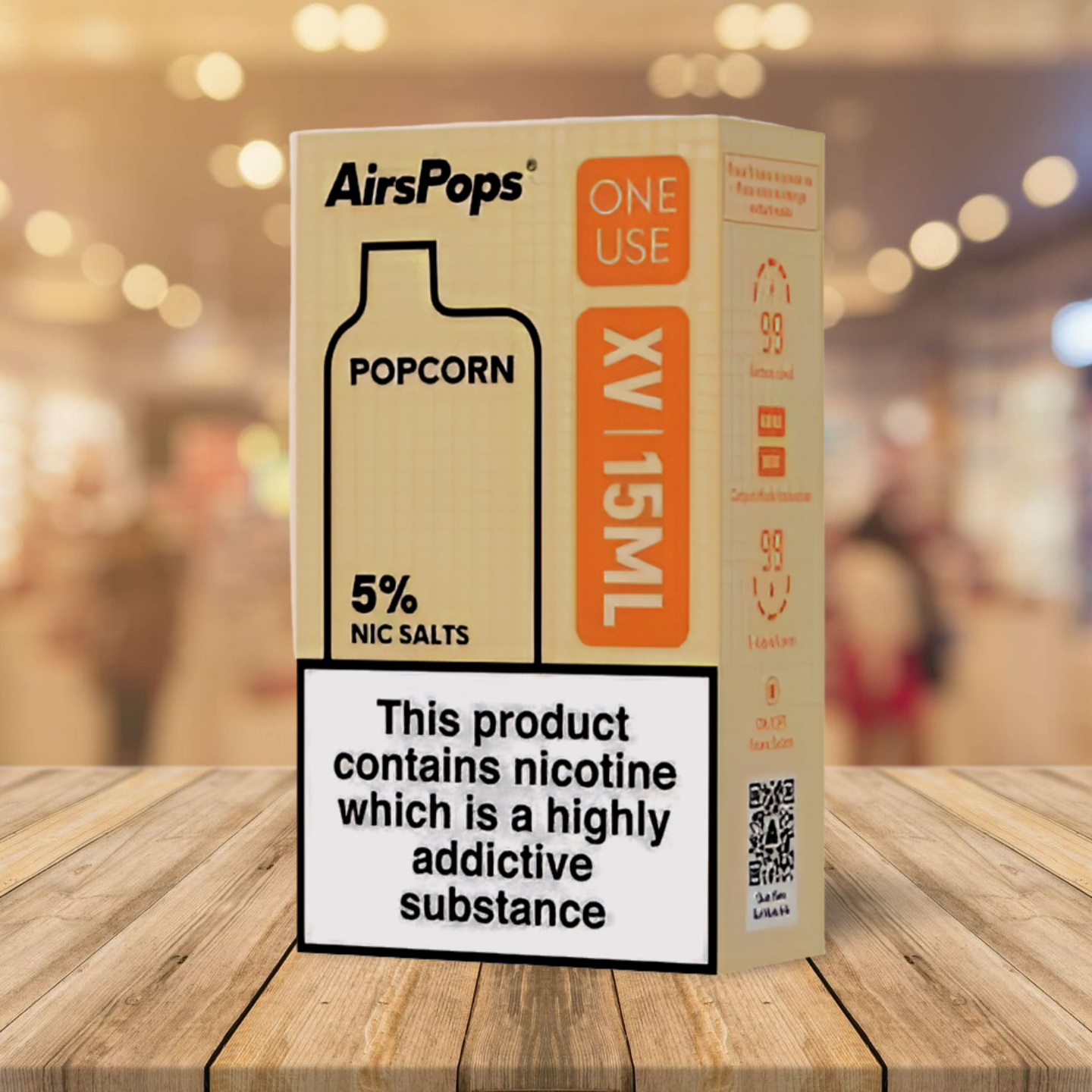 AirsPops One Use XV 15ml - Popcorn