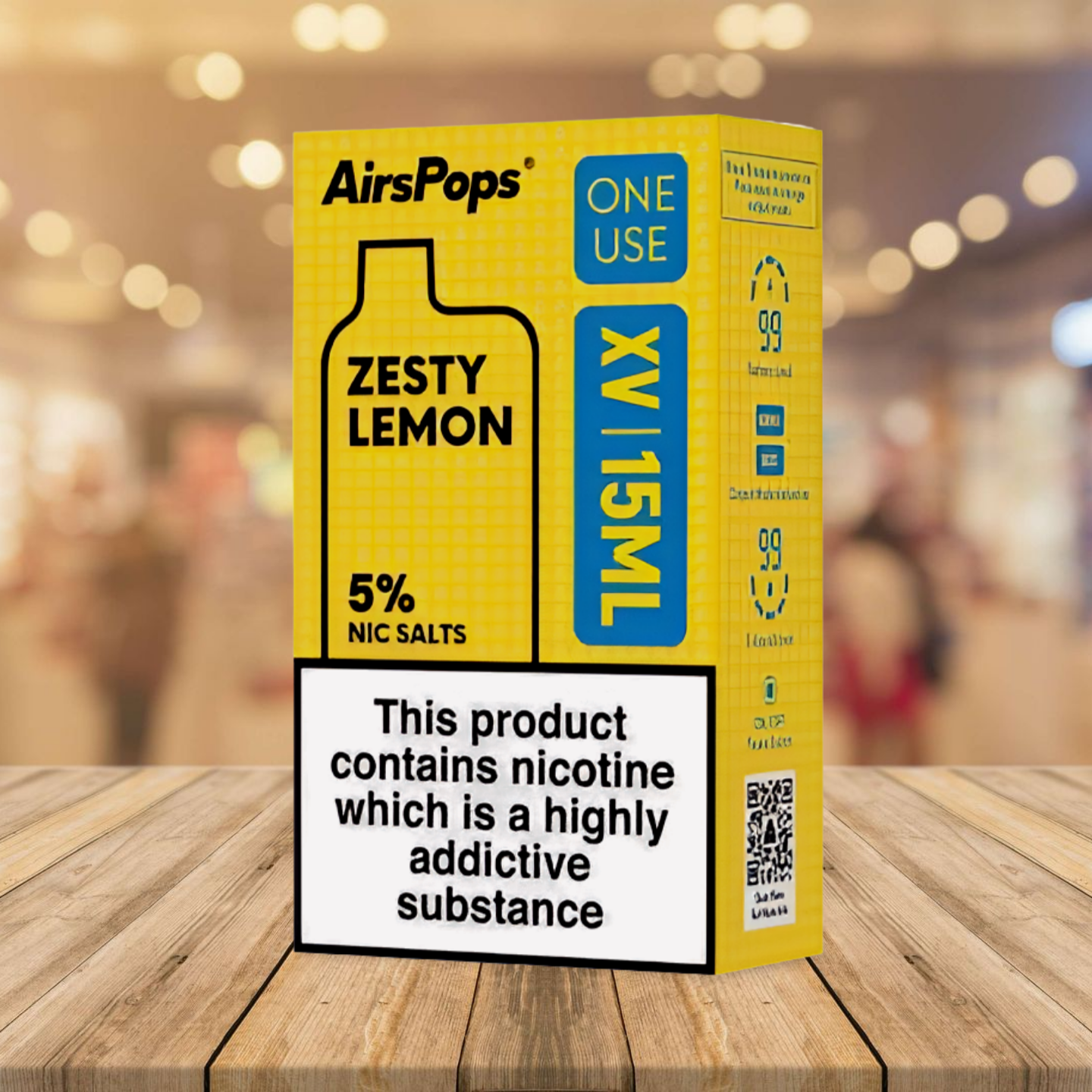 AirsPops One Use XV 15ml - Zesty Lemon