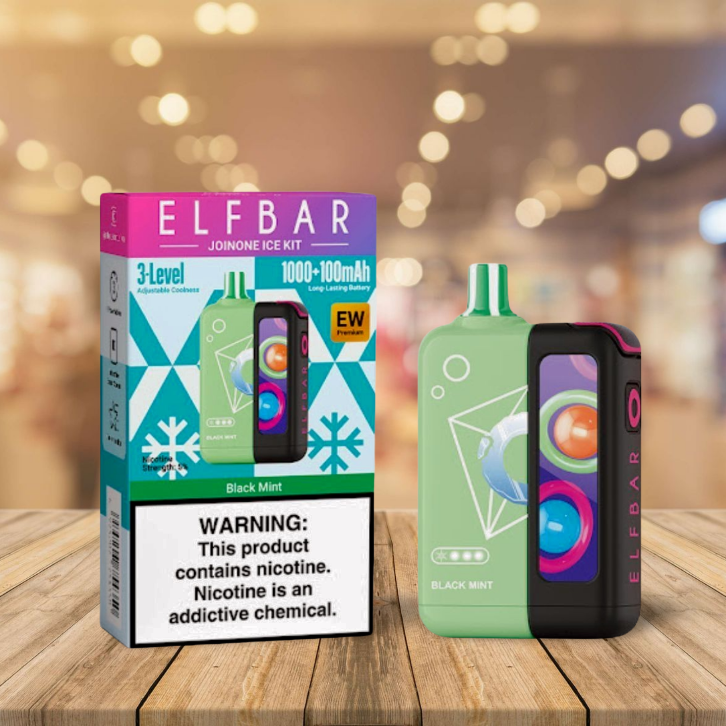 Elfbar EW16k Kit - Black Mint