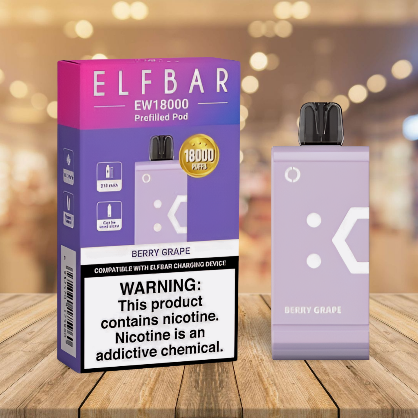 Elfbar EW18k Pod - Berry Grape