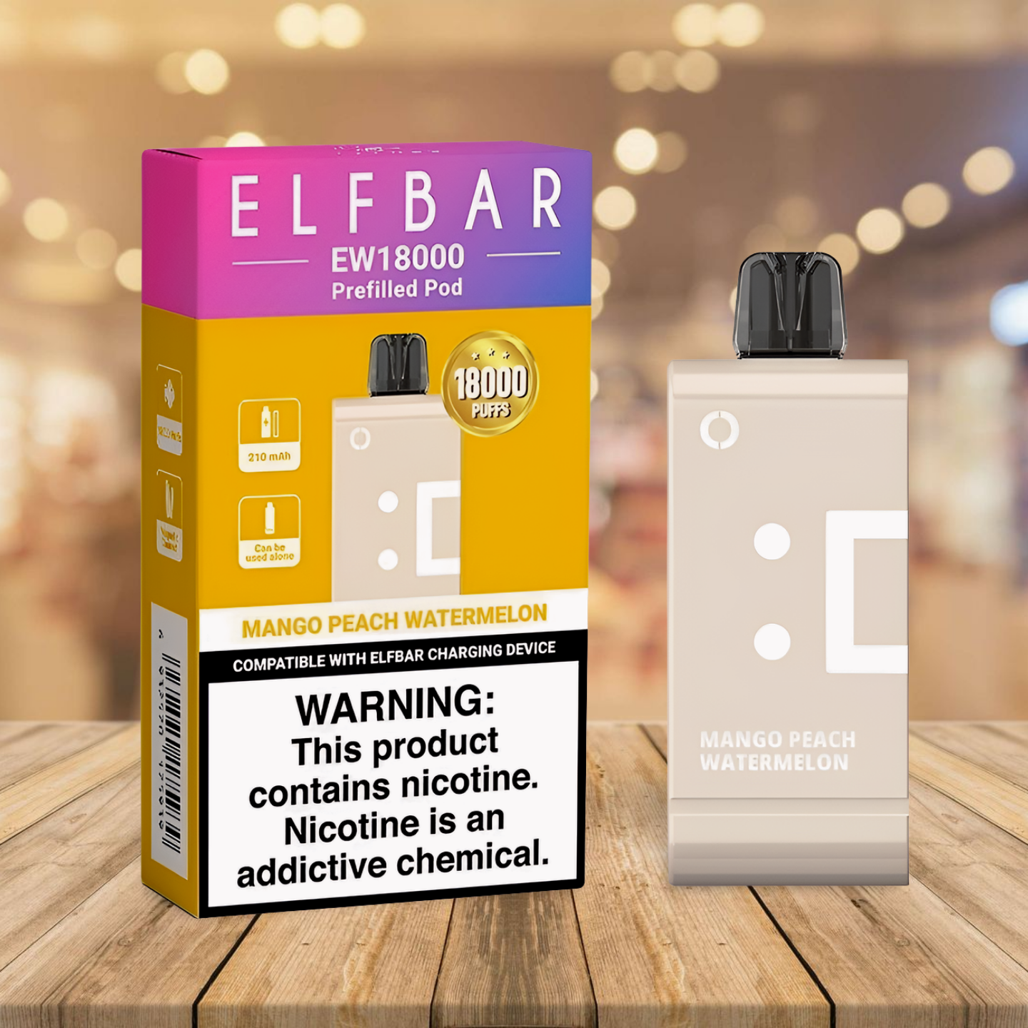 Elfbar EW18k Pod - Mango Peach Watermelon