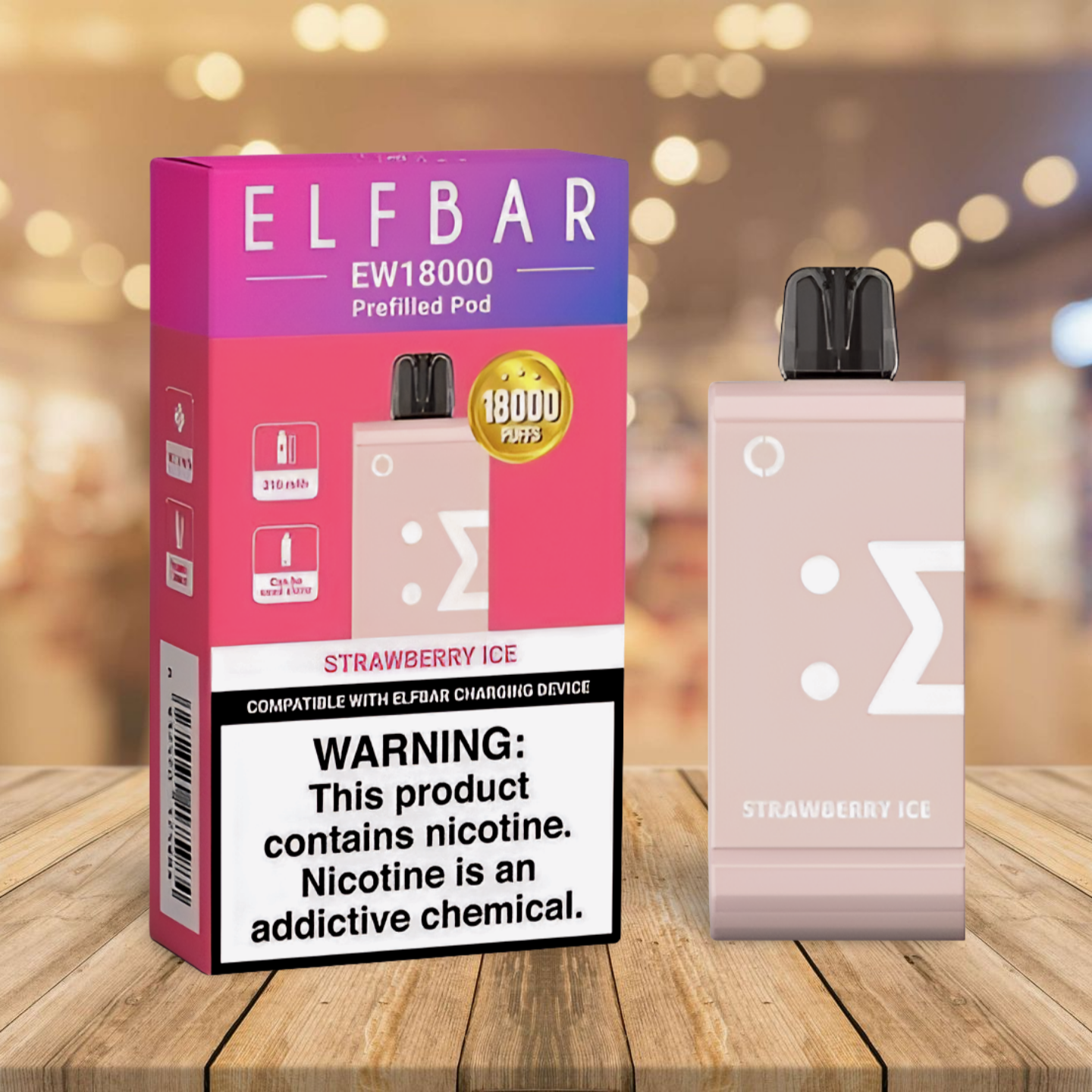 Elfbar EW18k Pod - Strawberry Ice