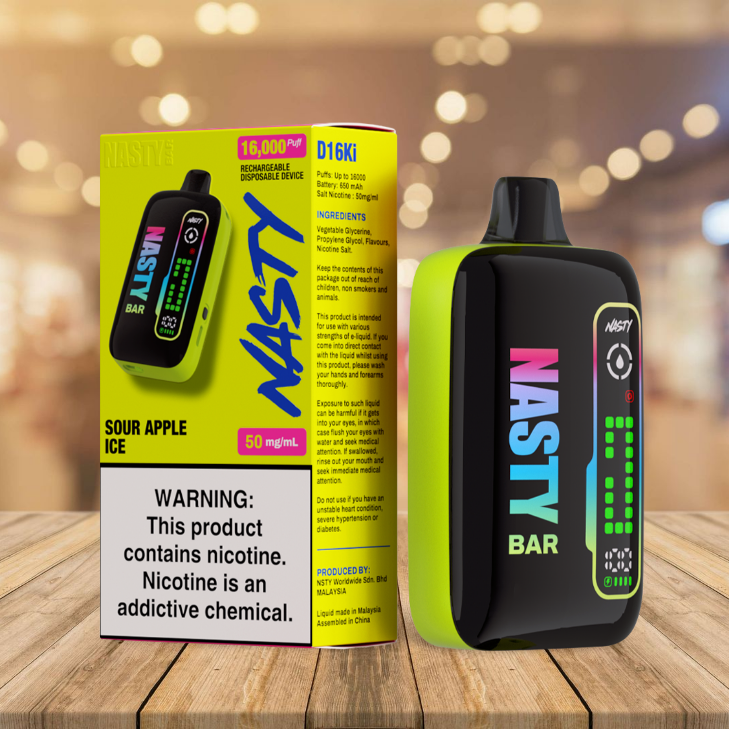 Nasty Bar 16k - Sour Apple Ice