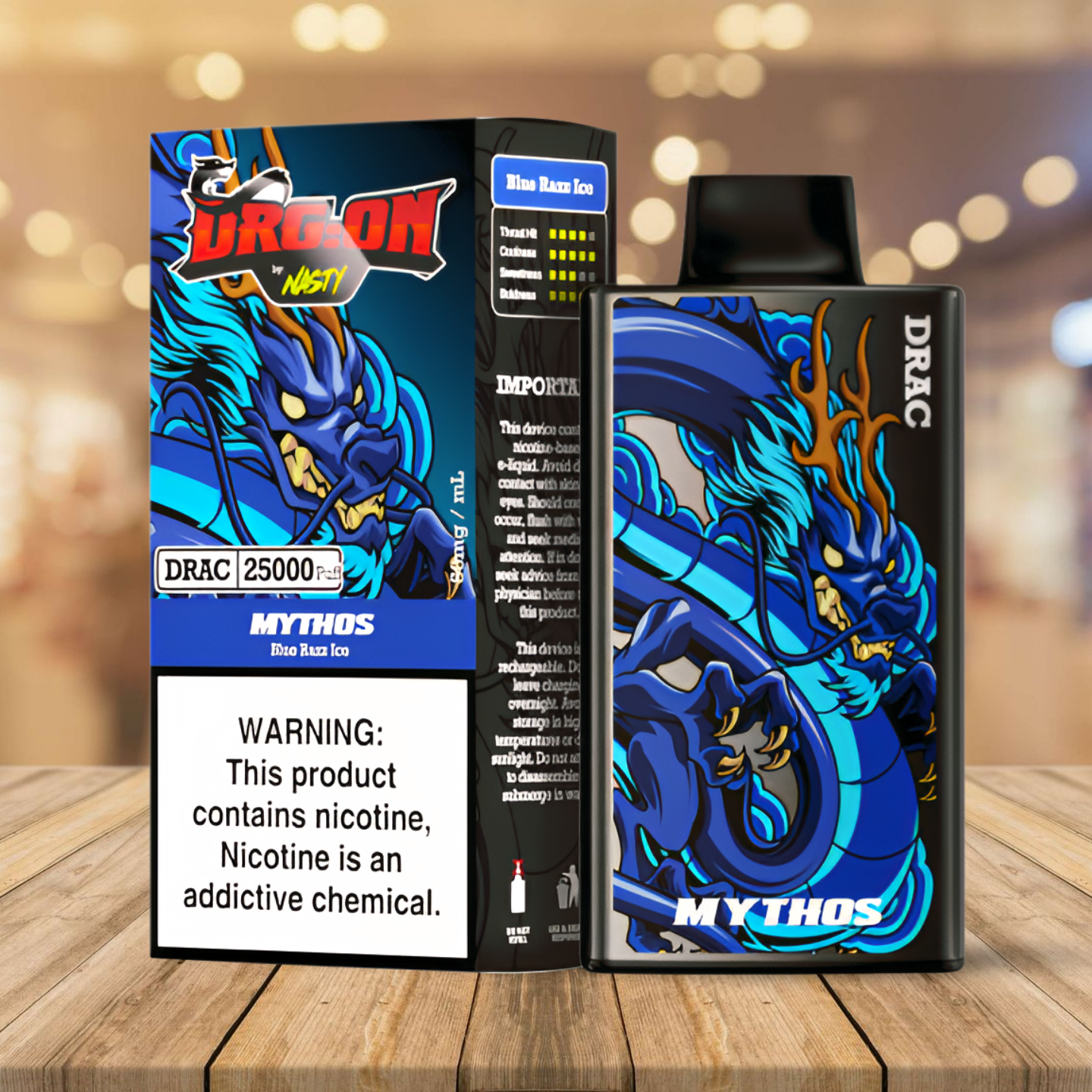 Nasty Dragon 25k - Mythos Blue Razz Ice