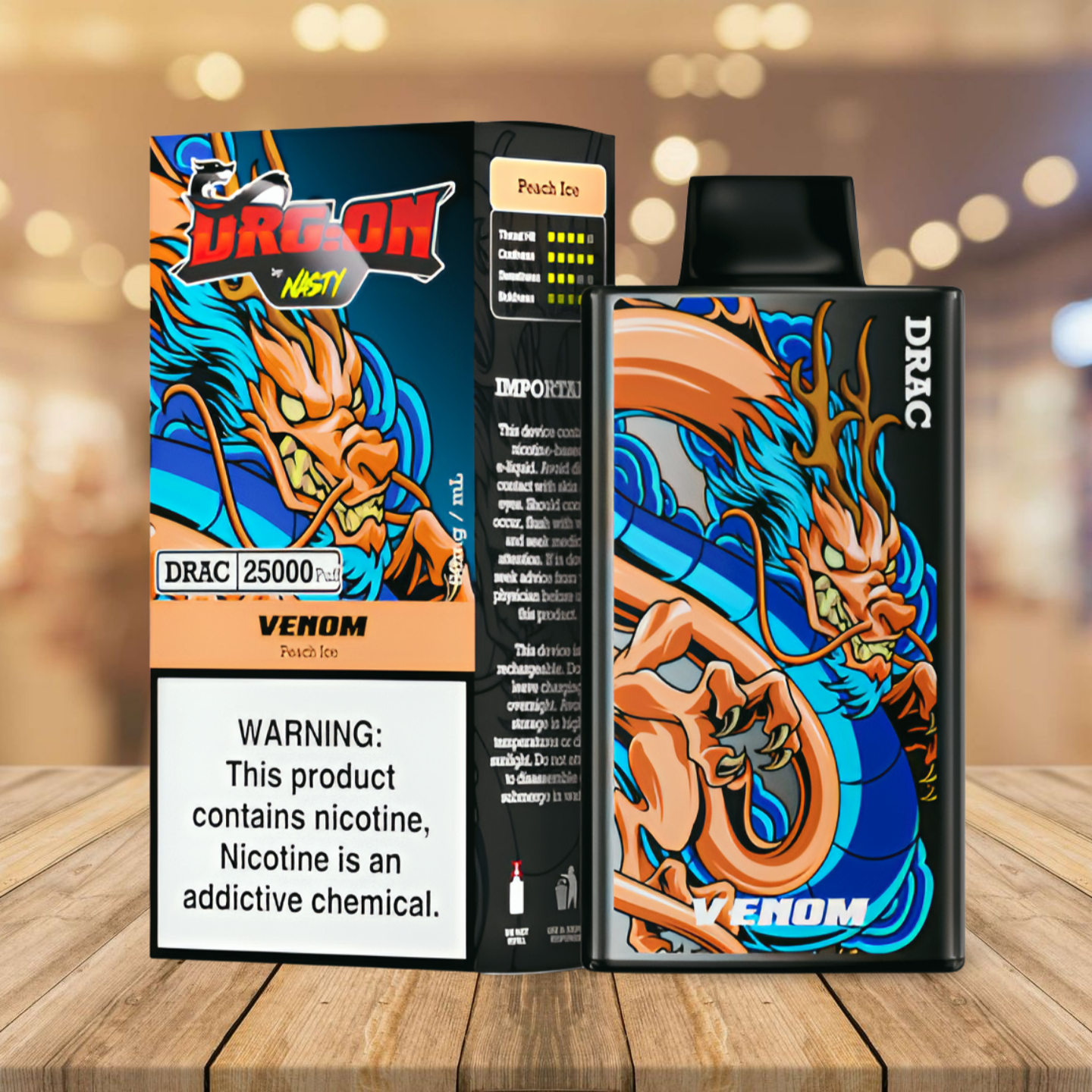 Nasty Dragon 25k - Venom (Peach Ice)