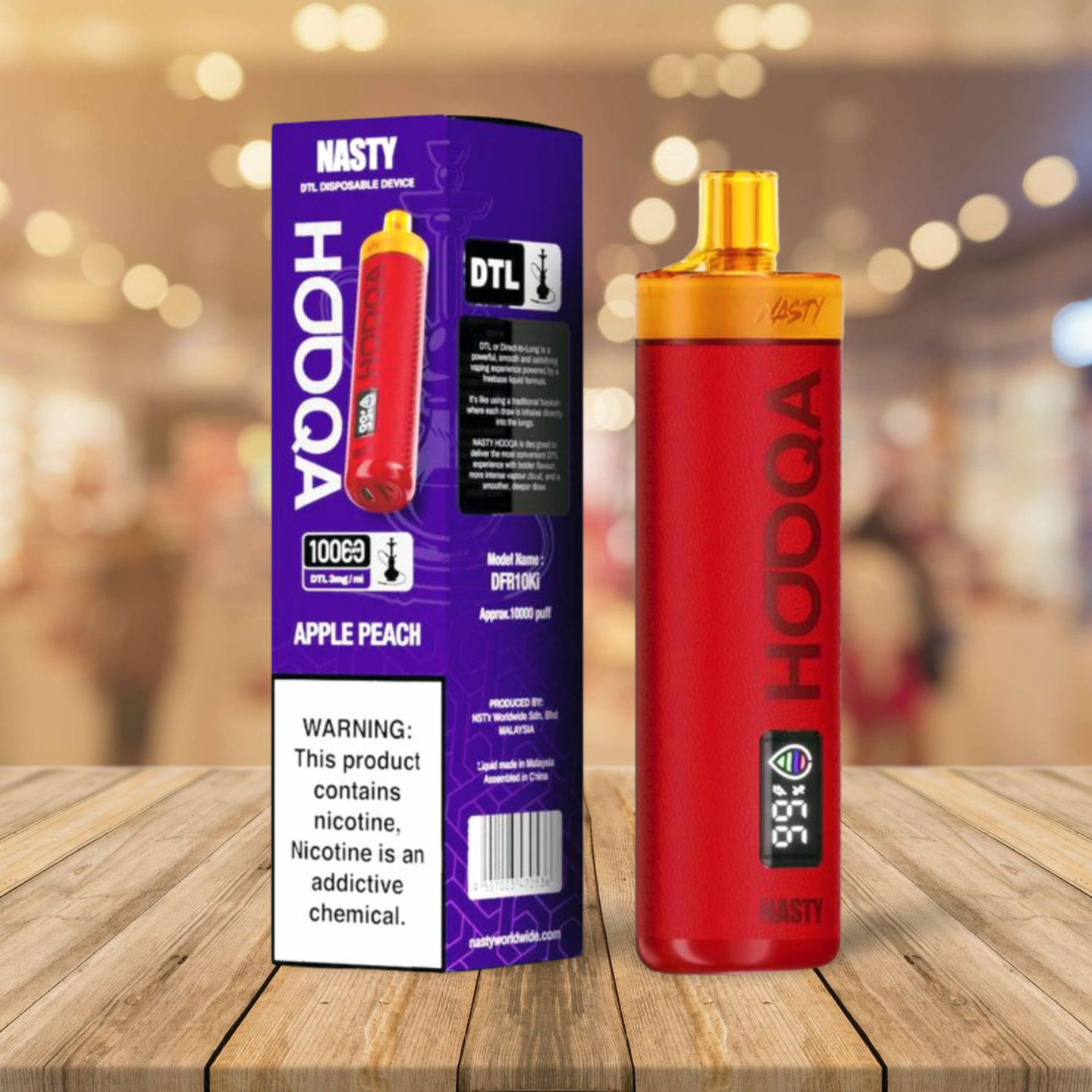 Nasty Hooqa 10k DTL - Apple Peach