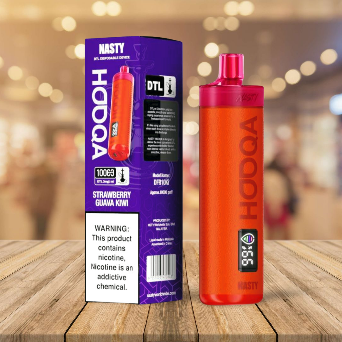 Nasty Hooqa 10k DTL - Strawberry Guava Kiwi