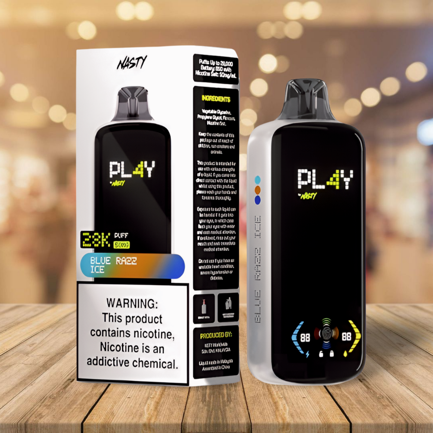 Nasty Bar Play 28k - Blue Razz Ice