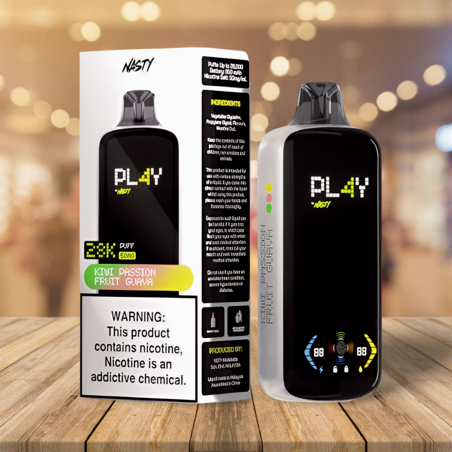 Nasty Bar Play 28k - Kiwi Passion Fruit Guava