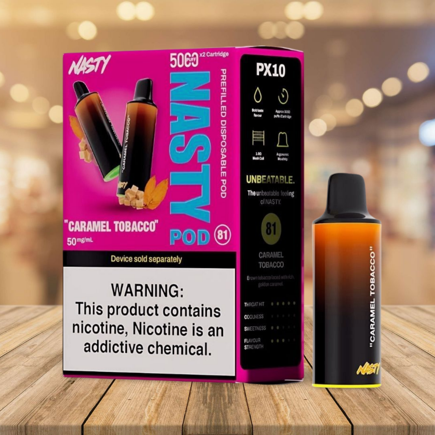 Nasty Pod PX10 (2 x 5000 Puffs) - Caramel Tobacco