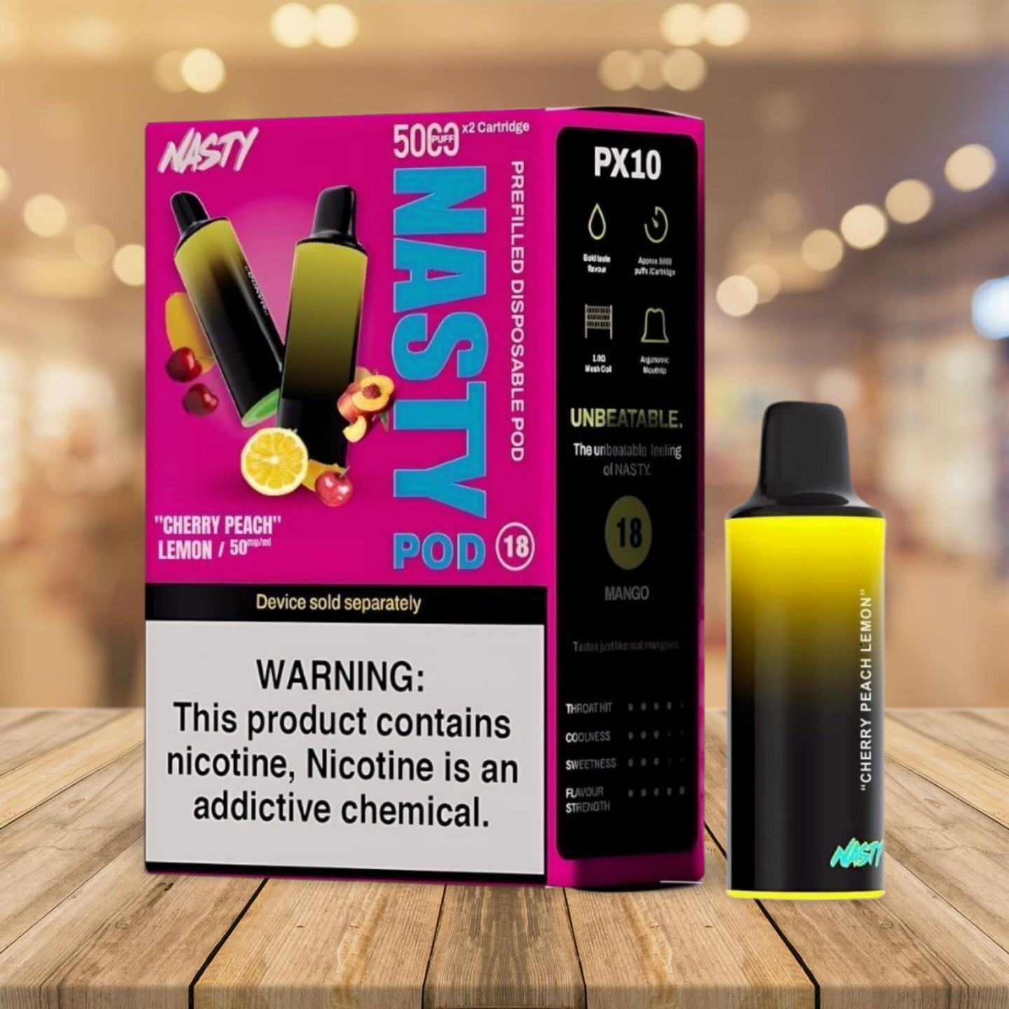 Nasty Pod PX10 (2 x 5000 Puffs) - Cherry Peach Lemon