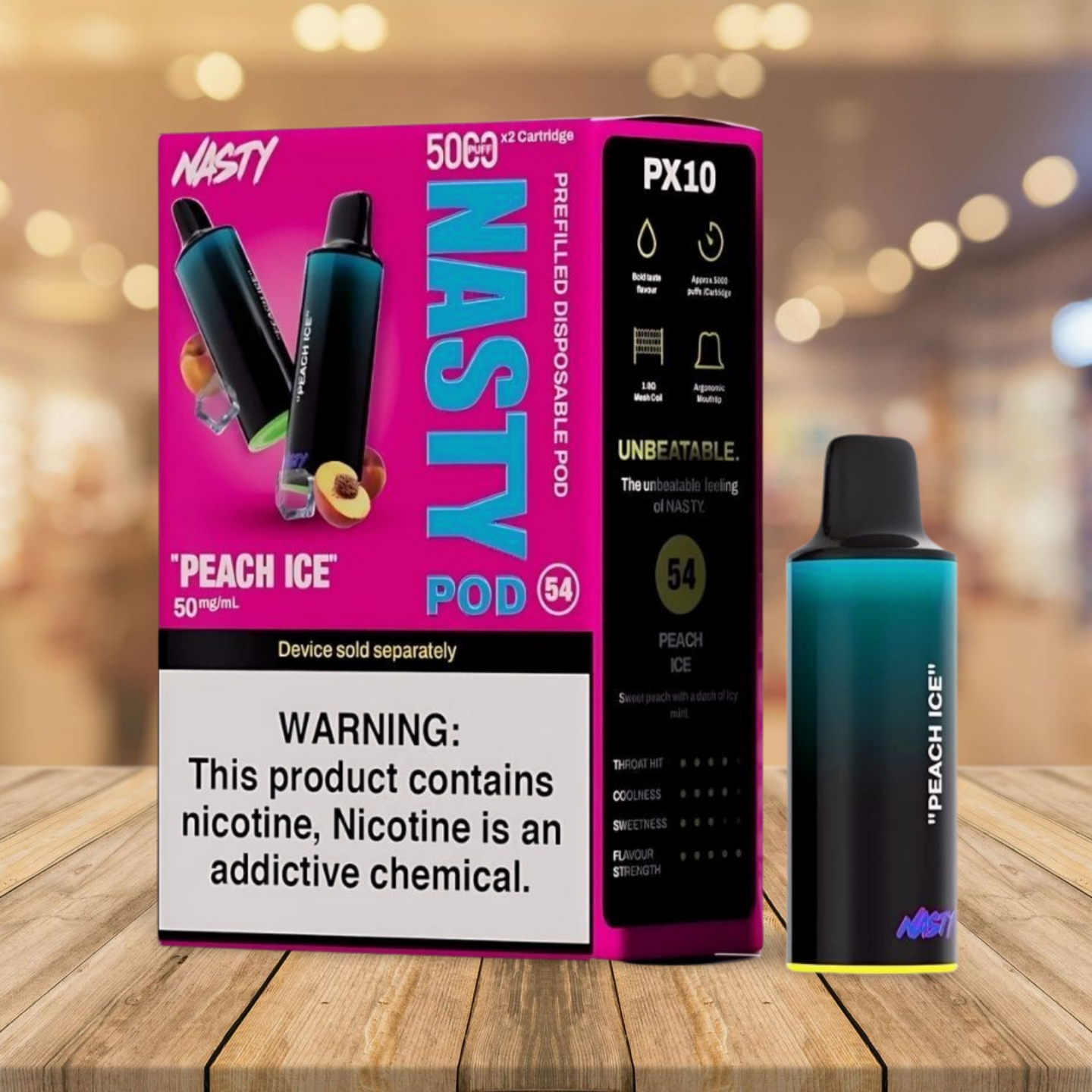 Nasty Pod PX10 (2 x 5000 Puffs) - Peach Ice