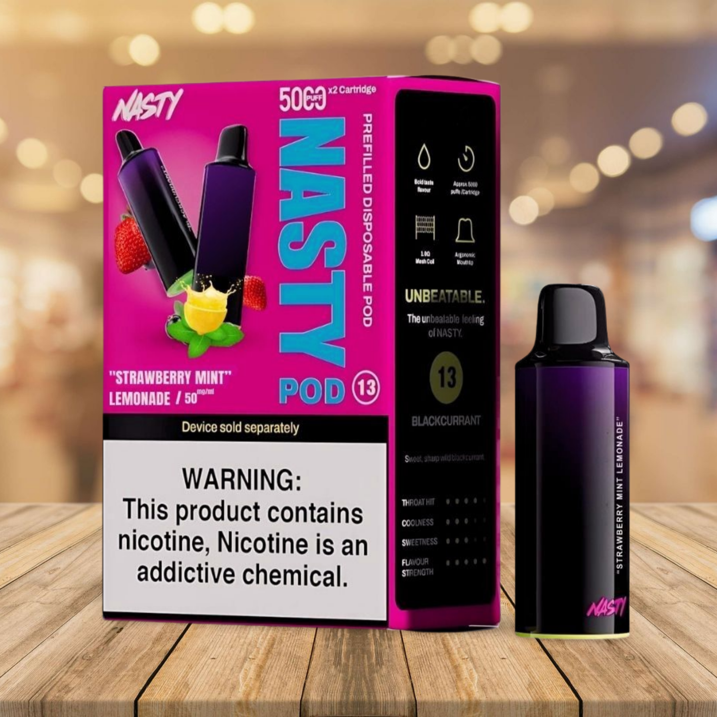 Nasty Pod PX10 (2 x 5000 Puffs) - Strawberry Mint Lemonade