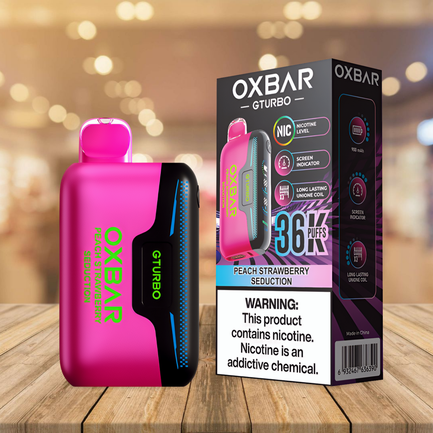 Oxbar GTurbo 36k - Juicy Peach Strawberry Seduction