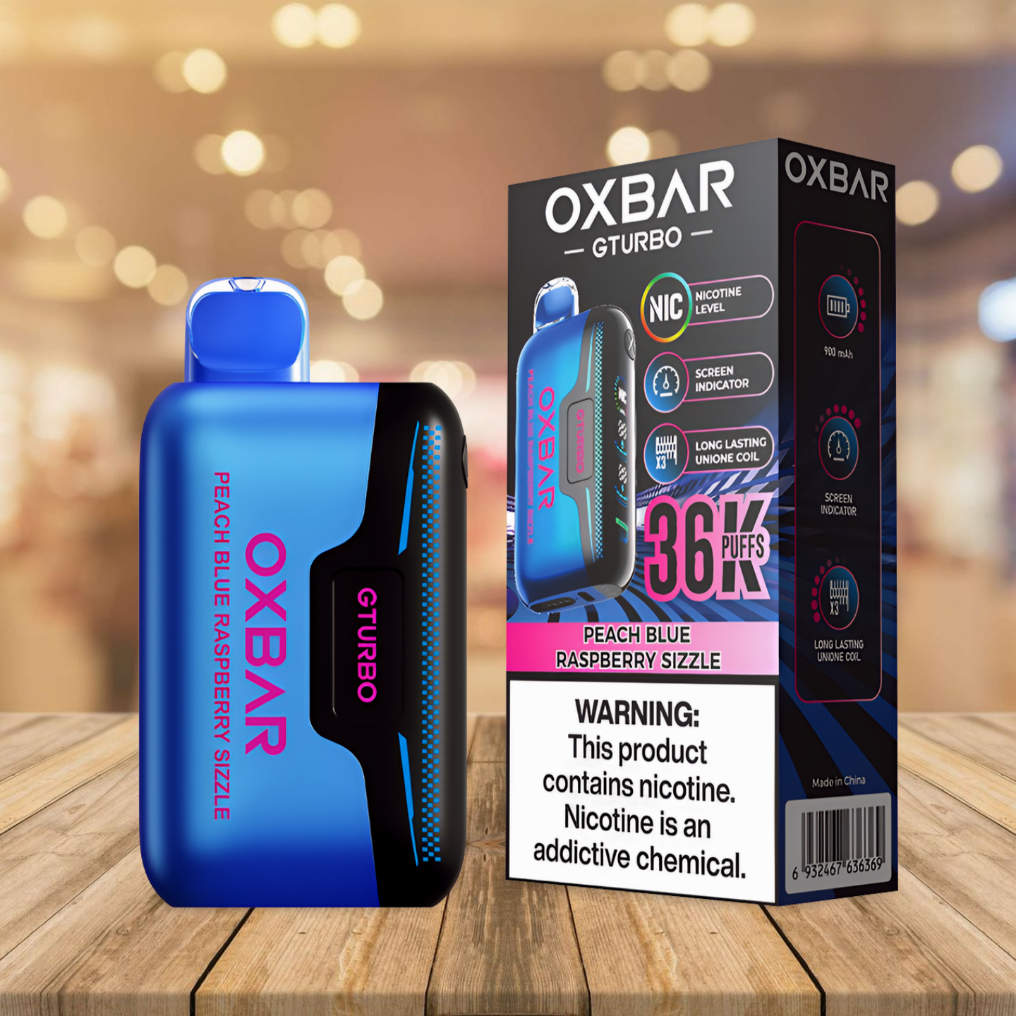 Oxbar GTurbo 36k - Peach Blue Raspberry Sizzle